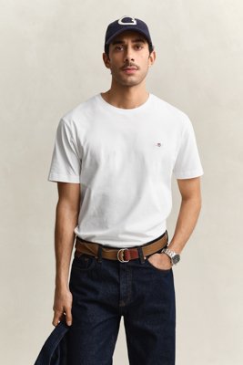 GANT - Klassisk t-skjorte i regular-fit til herre white