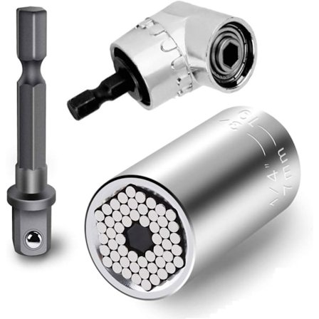 Universaalihylsysarja, 7-19 mm monitoiminen langaton räikkä