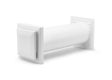 Klimatfabriken K1 100E Vægventil 150x150 mm, hvid, Ventilation