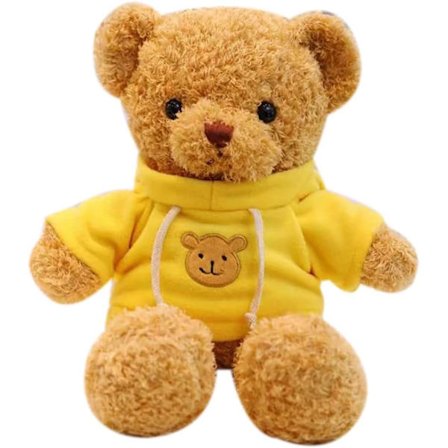 Söta Nallebjörn Plysch Gosedjur, Nallebjörn med Kaffe Hoodie, Presenter till Barn