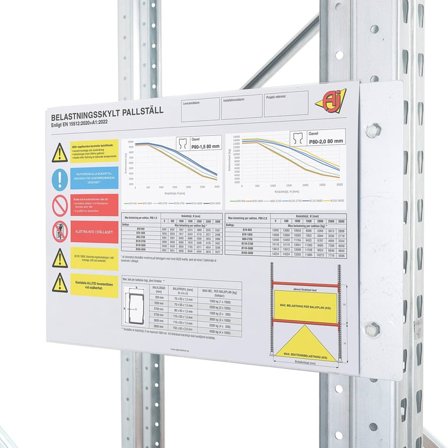 Belastningsskilt for pallereol ULTIMATE