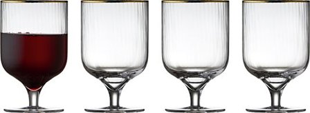 LYNGBY GLAS VINGLASS PALERMO GOLD 30CL 4STK
