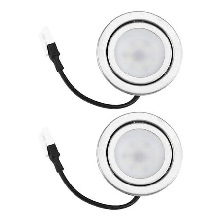 2 stk. LED-pærer til emhætte i rustfrit stål, DC 12V erstatning til køkkendele, sølv [DB]