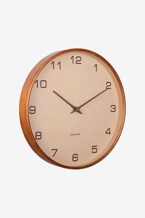 Karlsson - Veggklokke Acento - Brun - Veggklokker & bordklokker - Fra Homeroom