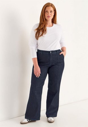 Cellbes of Sweden - Vida jeans med sydda pressveck Mia - mörkblå denim - för damer - 36L