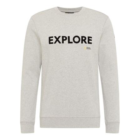 National Geographic Men's Crew Neck Sweat Men long-sleeved sweaters Grey M
