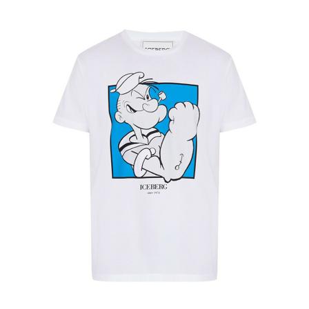 Iceberg T-shirt with logo , Wit , Heren , Maat: S