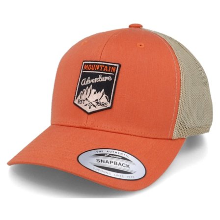 Wild Spirit - Orange trucker Keps - Mountain Adventure Patch Orange/Khaki Trucker @ Hatstore