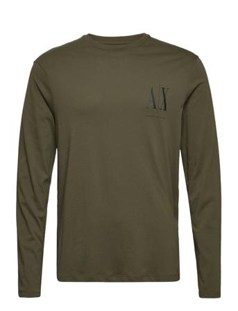 T-Shirt T-shirts Long-sleeved Grön Armani Exchange