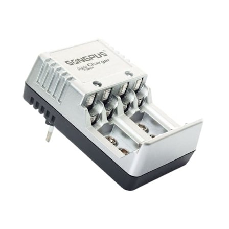 4x Batteriladdare - AA, AAA & 9V Batterier Silver