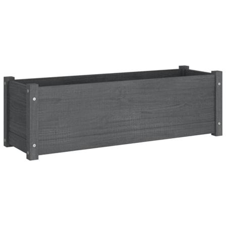 Vidaxl Odlingslåda Grå 100x31x31 Cm Massiv Furu Grå