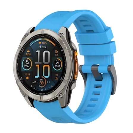 Quick Fit 26mm 22mm 20mm Silikonarmband kompatibelt med Garmin Fenix 8/Tactix 8/Enduro3/Fenix E 7X 6X Armband kompatibelt med Forerunner 965 265 Bälte
