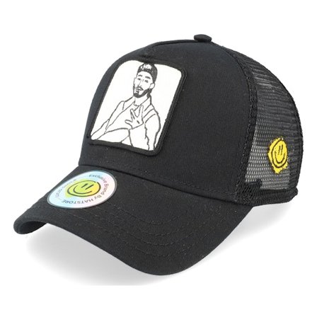 Lucid Smile - Zwart trucker Cap - W Sign Boy Patch Black Trucker @ Hatstore