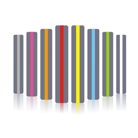 Ny stil 16 stk. læselineal, dysleksi guidet læsestrimmel, farvet læselineal, spor lineal til at guide begyndere/studerende til R