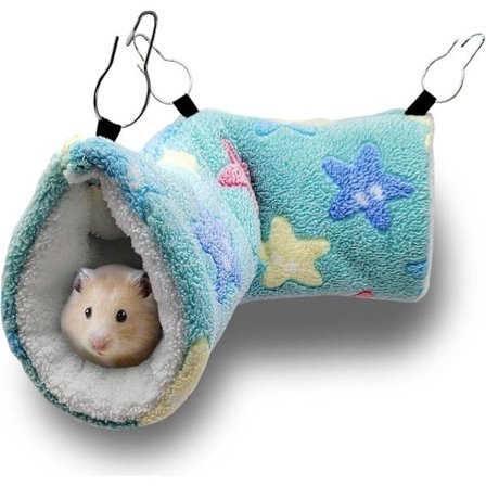 Hängmatta för marsvin, iller, råtta, marsvin, hängande tunnelsäng, hängmatta för smådjur, hamster, chinchilla, iller, gömställe, sovbur Ac