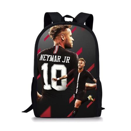 Fotballstjerne-Neymar Jr Skolevesker For Gutter Jenter 3D Print Skoleryggsekker Barneveske Barnehageryggsekk Barnebokveske A1