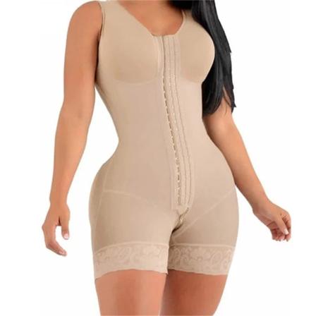 Kort korsett med hög kompression med byststöd för dagligt och postoperativt bruk, bantningskorsett mage kvinnor Skin LGG 1026 XXXL