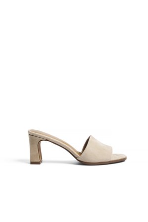 Premium Selection Mules i mocka - Läderskor - Beige - EU 36