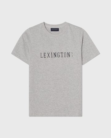 Lexington Teen grafisk t-shirt, ljusgrå melange