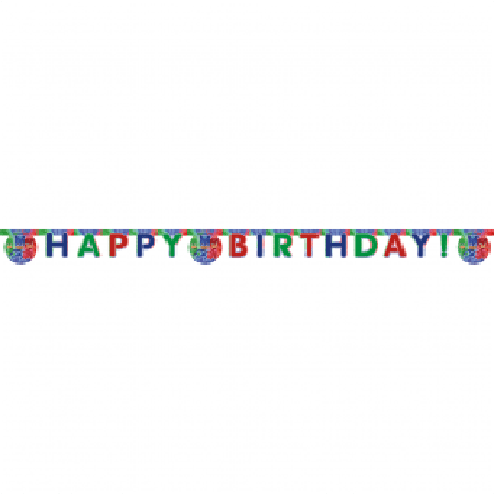 Banderoll Pyjamashjältarna Happy Birthday - Pyjamashjältarna Kalas Dekoration - Kalaslagret.se