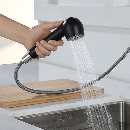 Håndbruser Trækbart Vandhane Køkkenvask Mixer Jet Hoved Håndbruser