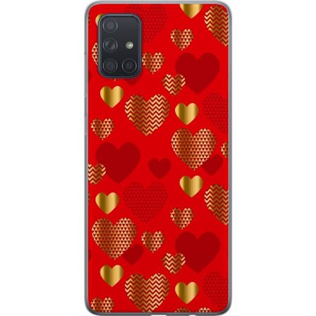 Kompatibelt Mobilskal till Samsung Samsung Galaxy A71 GoldenHearts