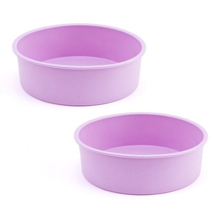 Rund silikon brødform, 8" kakeform, rund bakeform, lys lilla