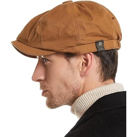 Croogo Herr 8-delad Newsboy Flat Cap Bomulls Newsboy Gatsby Ivy Cap Cabbie Driving Hat Åttkantig Golf Beret Hat Scally Hats