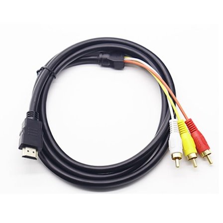 Video Audio AV -kaapeli HDMI-uros - 3 RCA -adapteri