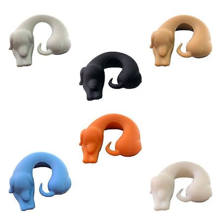 12 stk. Drikke Markører Dyr Vin Charms Silikon Glas Markører Til Fløjter Vinglas Hund