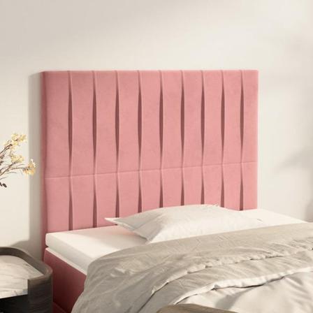 Vidaxl Huvudgavlar 2 St Rosa 90x5x78/88 Cm Sammet Rosa