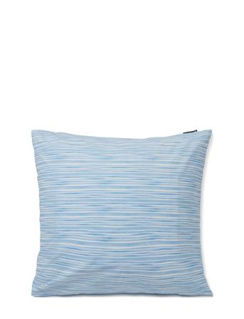 Blue/White Striped Cotton Poplin Pillowcase Home Textiles Bedtextiles Pillow Cases Blå Lexington Home