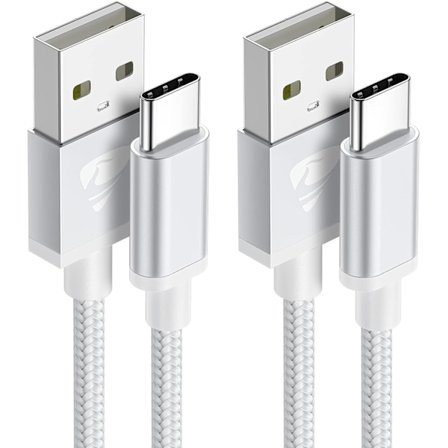 (2 stk.) Opladerkabel til Samsung Galaxy S25 S24 S22 S23 S9 S10 S20 S21 og iPhone 15 / 16 Pro Plus Max - 1m - Charging-WELLNGS