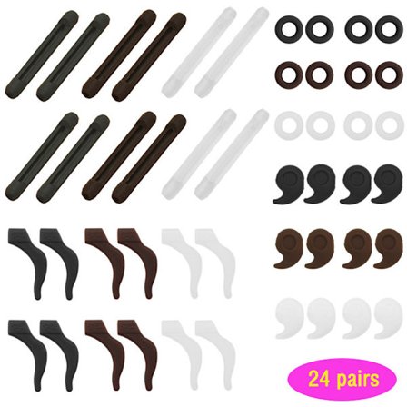 24 par Anti-Slip Silikone til Briller, Brilleholder, Blød A