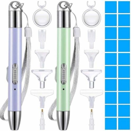 Diamantmalingpenn med lys - Drillpenn for 5D DIY Diamantmaling