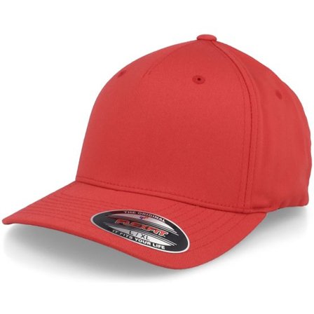 Flexfit - Röd flexfit Keps - 5 Panel Red Flexfit @ Hatstore