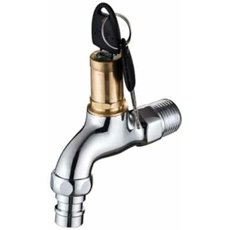 Högkvalitativ utomhuskran i mässing G1/2" med låsbar kran Mopp Pool Toalettkranar Tvättmaskinskran Dekorativ trädgårdskran