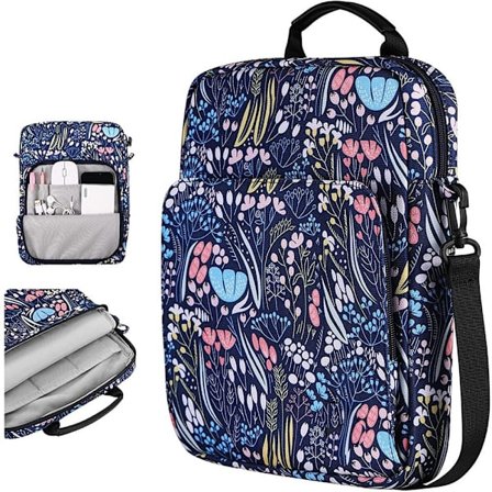 9-11/13,3 tums axelväska för case 13 INCHLOWERS BLOMMOR