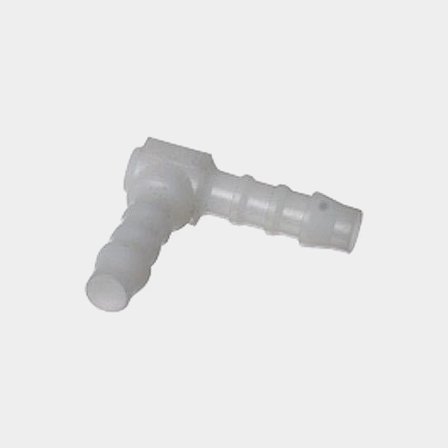 Hose Elbow Norma, plastic, angled 90°, 8 mm (5/16") hose, white