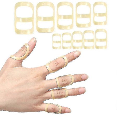 2 stk. Finger Skinne Finger Fixator Fikseringsærme Ledstøtte Beskyttelse Oval 8