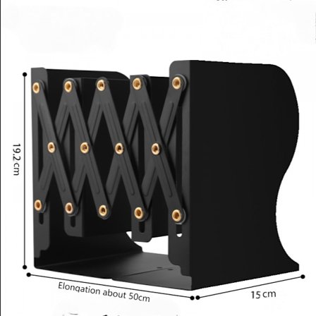 Justerbar Bokstöd Skrivbord Bokstöd Ställ Justerbar Bokhylla för Skrivbord, Hylla, Kontor, Pappersvaror, Bokställ Ställ Halkfria Bokstöd med Pe
