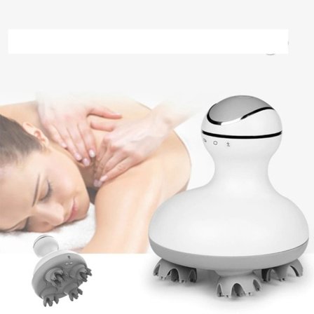 3D vattentät elektrisk huvud massage trådlös hårbotten massage