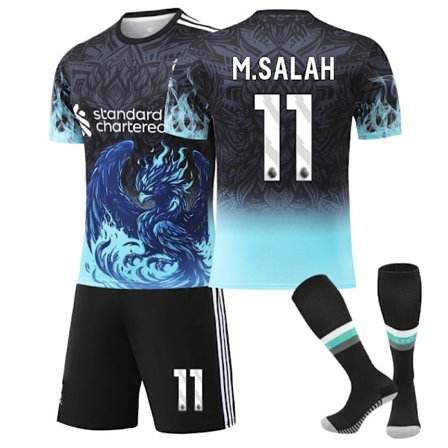 2025-2026 Liverpool FC Erikoisjuhlavuoden Sininen Jalkapallopaita (Sukkien kanssa) Nro. 11 M.SALAH