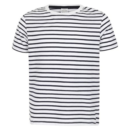 Skinni Minni Barn/Barn Striped T-Shirt 9-10 År Vit/Ox