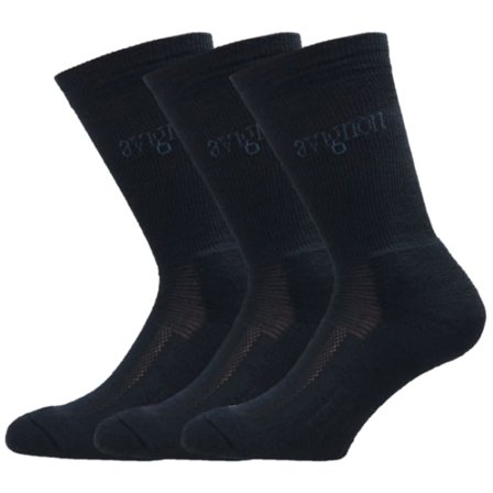 Avignon Terry Wool 3-pack Men hiking socks Black 44-47