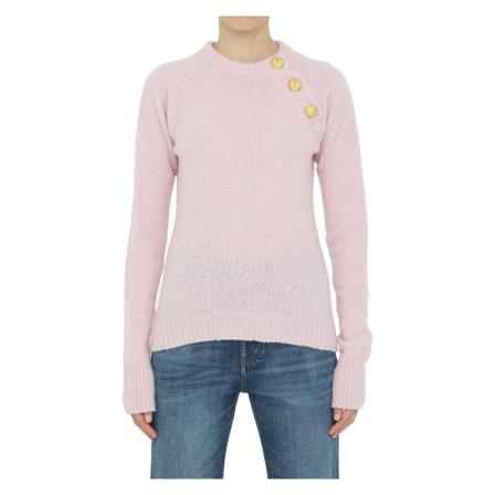 Balmain Strik Yf1Kd000Kc55 Pink, Dame Striktrøjer