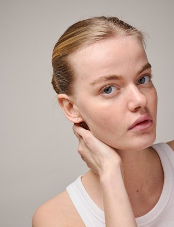 Enamel Copenhagen Protective Cross Studs - Silver - ONE SIZE