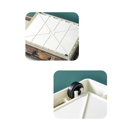 Öppen Förvaringslåda Framtill Hushållssida Öppen Leksaksbok Plastförvaringslåda Sub Organisera Grön