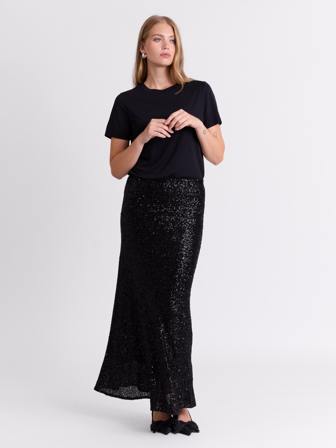 MATCH - Diamond skjørt - Donna - Str. XXL - Dame - Kjoler & Skjørt - Svart - 95% polyester - resirkulert, 5% elastan