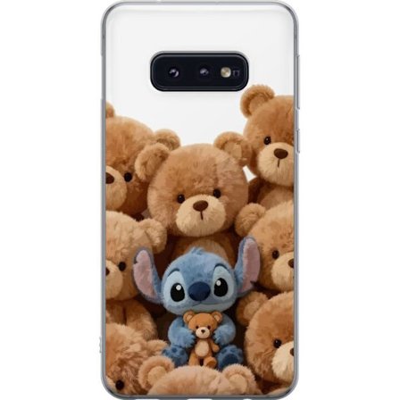 Kompatibel Mobilcover til Samsung Samsung Galaxy S10e Sød og sikker illustration med Stitch omgivet af bamser, der skaber en varm og legende følelse
